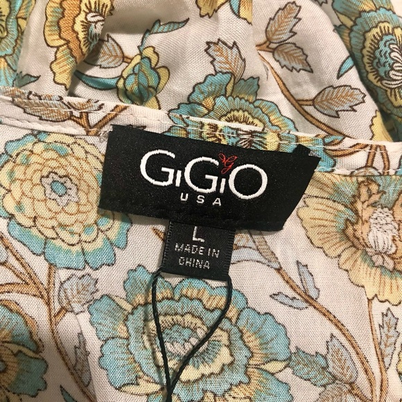 GiGio Boho Floral Print Ruffle Maxi Dress In Mint Mix. NWT! Sz M & L - Picture 9 of 13